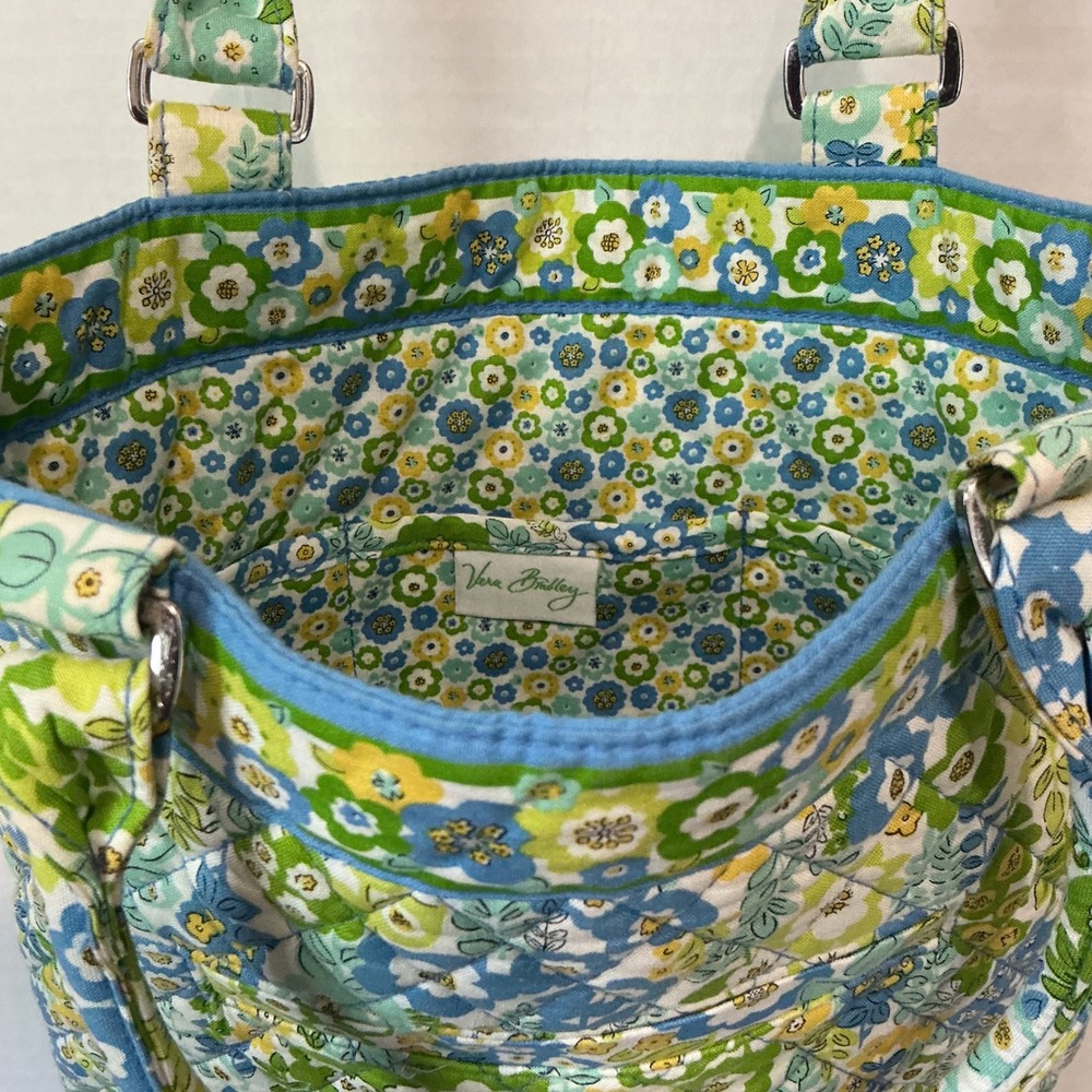 Vera Bradley Slim Tote Bag English Meadow Quilted Floral Travel‎ Shoulder Bag - Picture 8 of 12